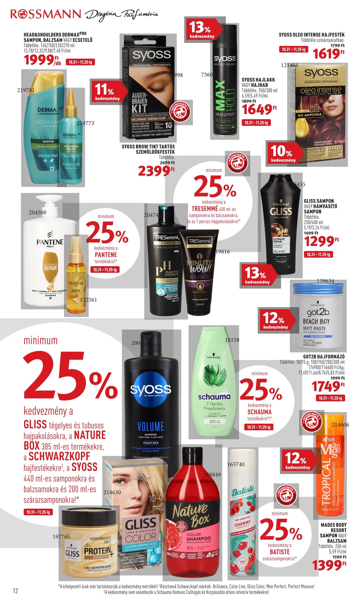 Rossmann akciós újság 11.14–11.25 – 12. oldal