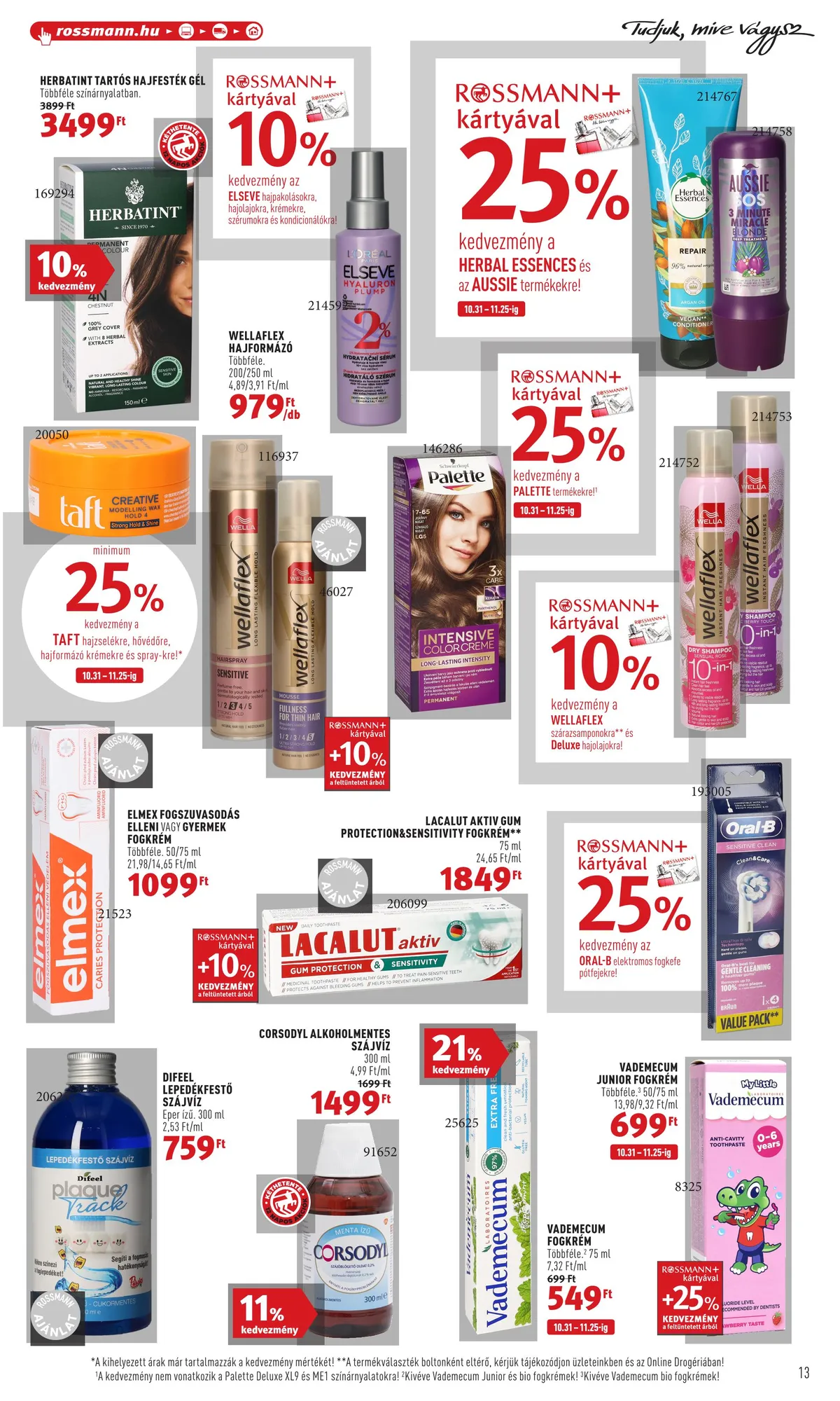 Rossmann akciós újság 11.14–11.25 – 13. oldal