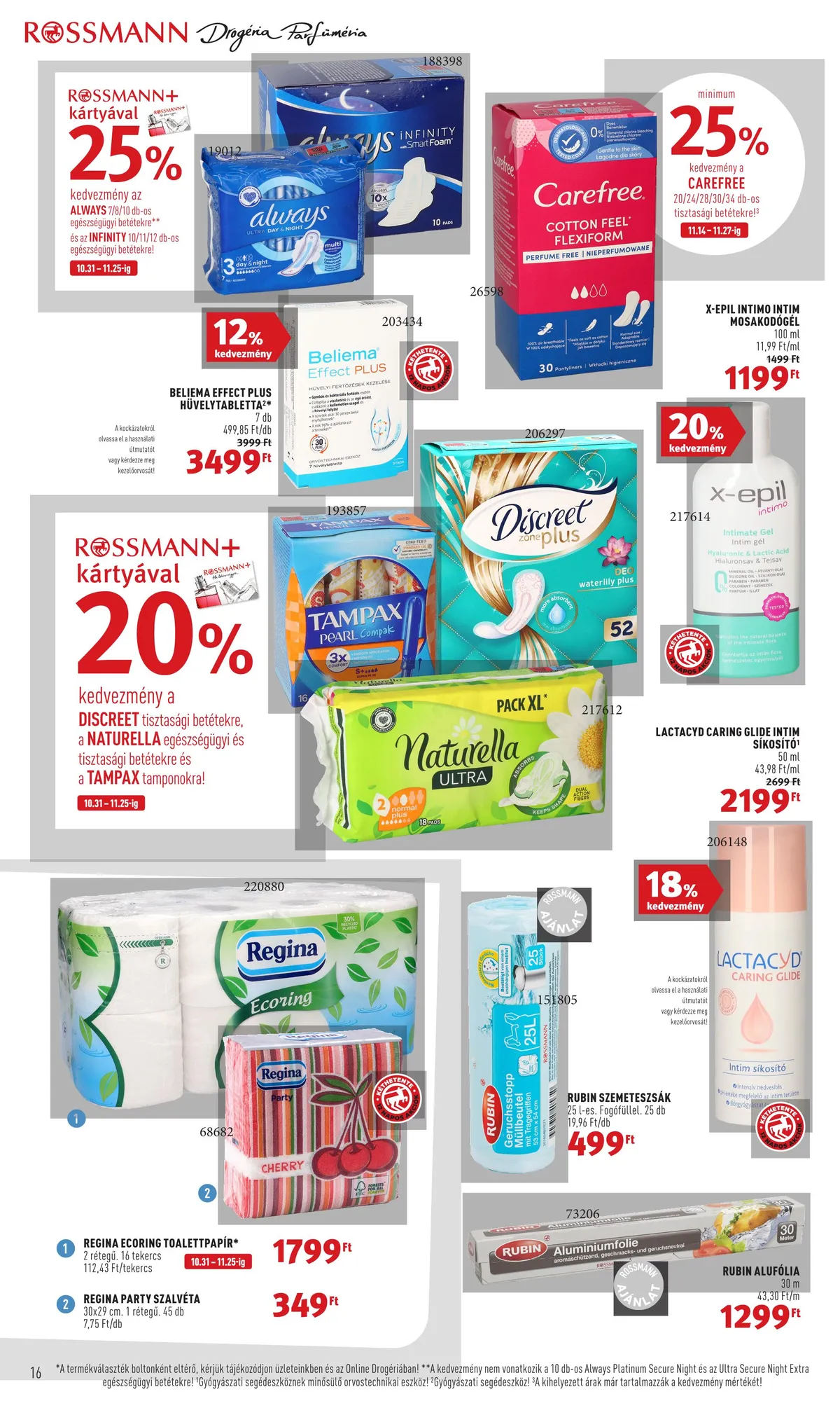 Rossmann akciós újság 11.14–11.25 – 16. oldal