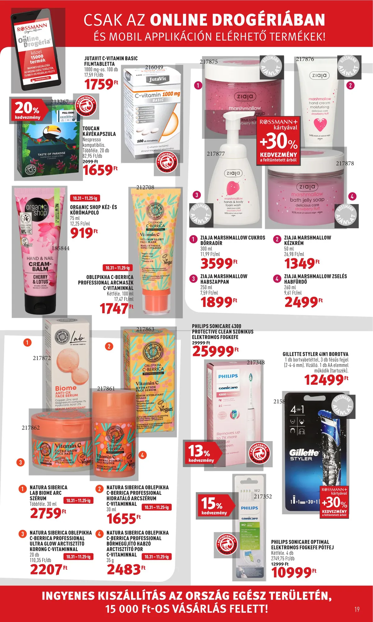 Rossmann akciós újság 11.14–11.25 – 19. oldal