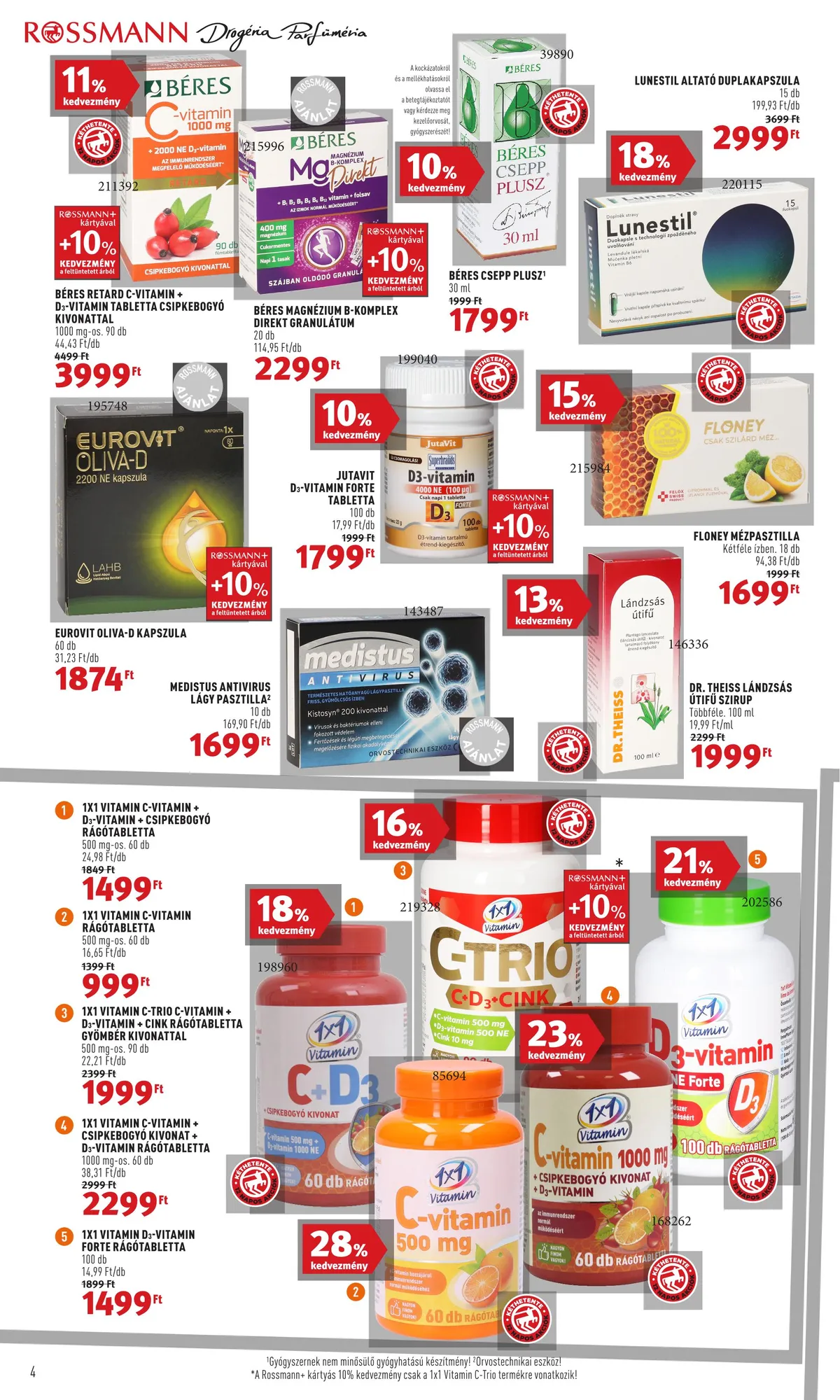 Rossmann akciós újság 11.14–11.25 – 4. oldal