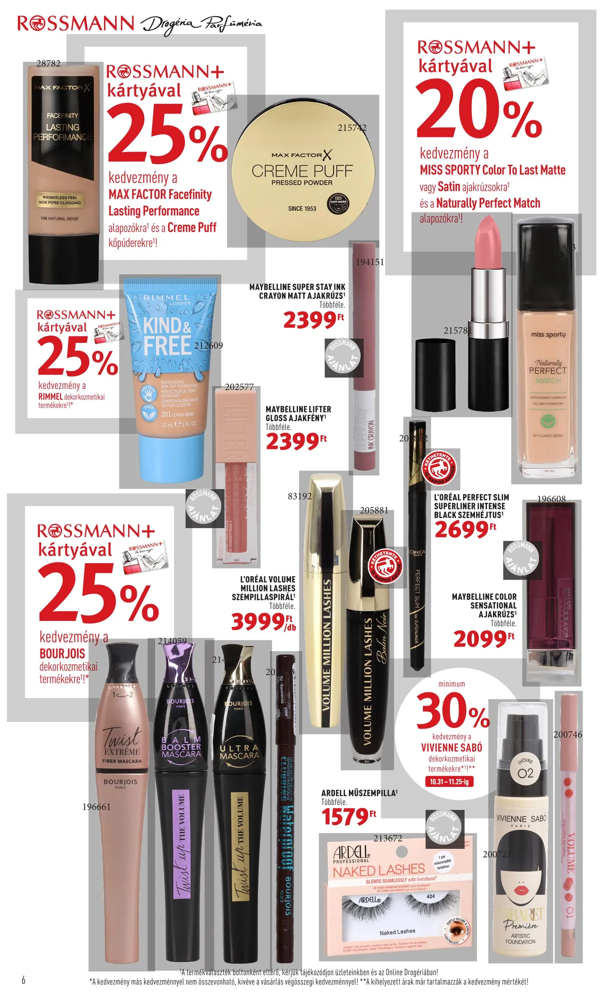 Rossmann akciós újság 11.14–11.25 – 6. oldal