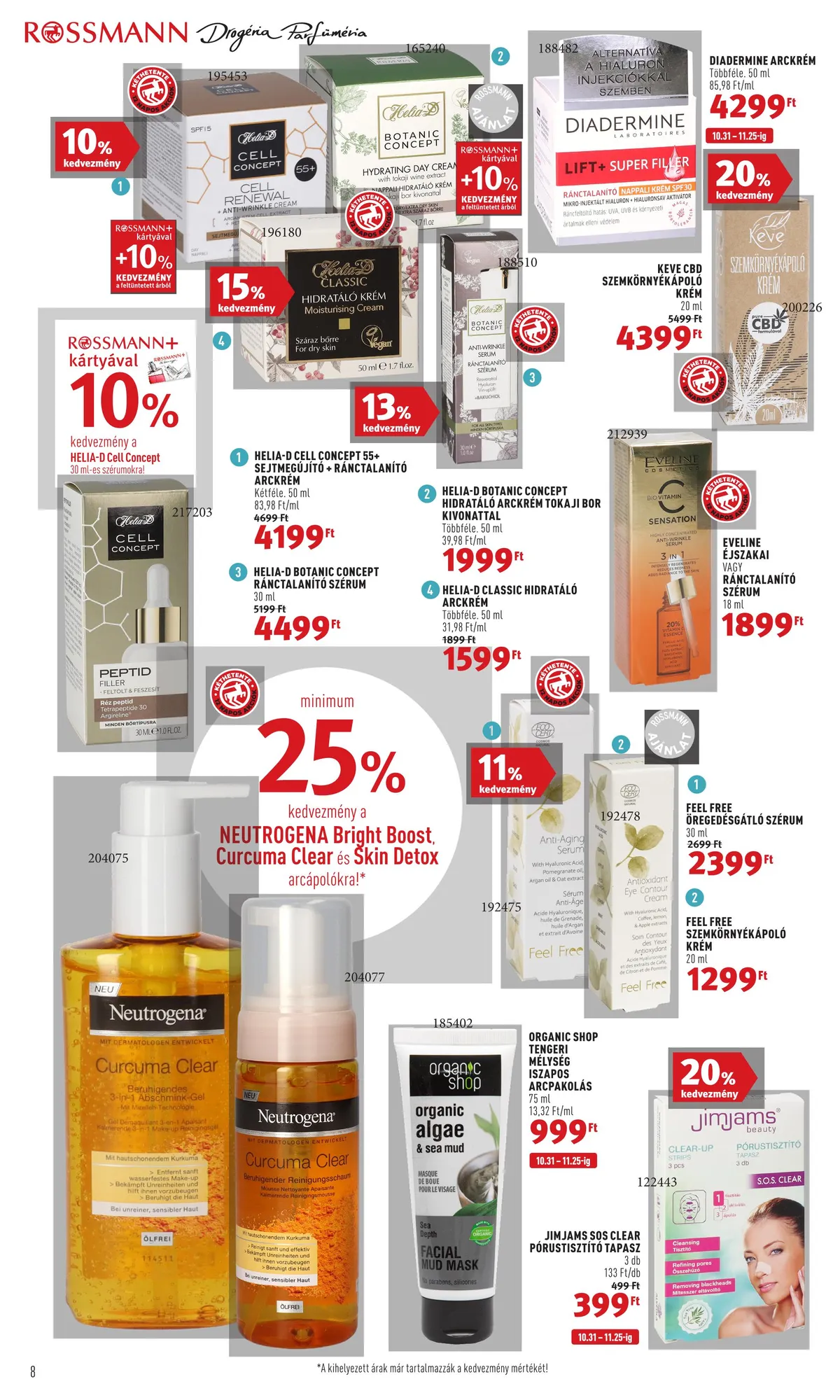Rossmann akciós újság 11.14–11.25 – 8. oldal