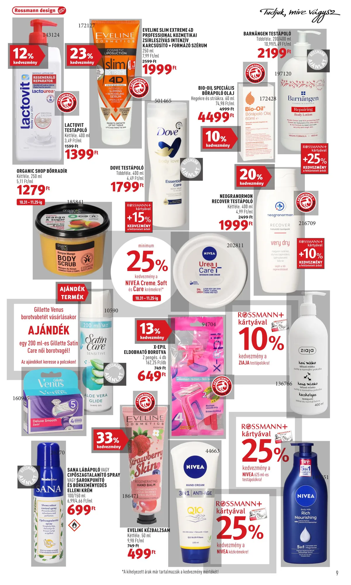 Rossmann akciós újság 11.14–11.25 – 9. oldal