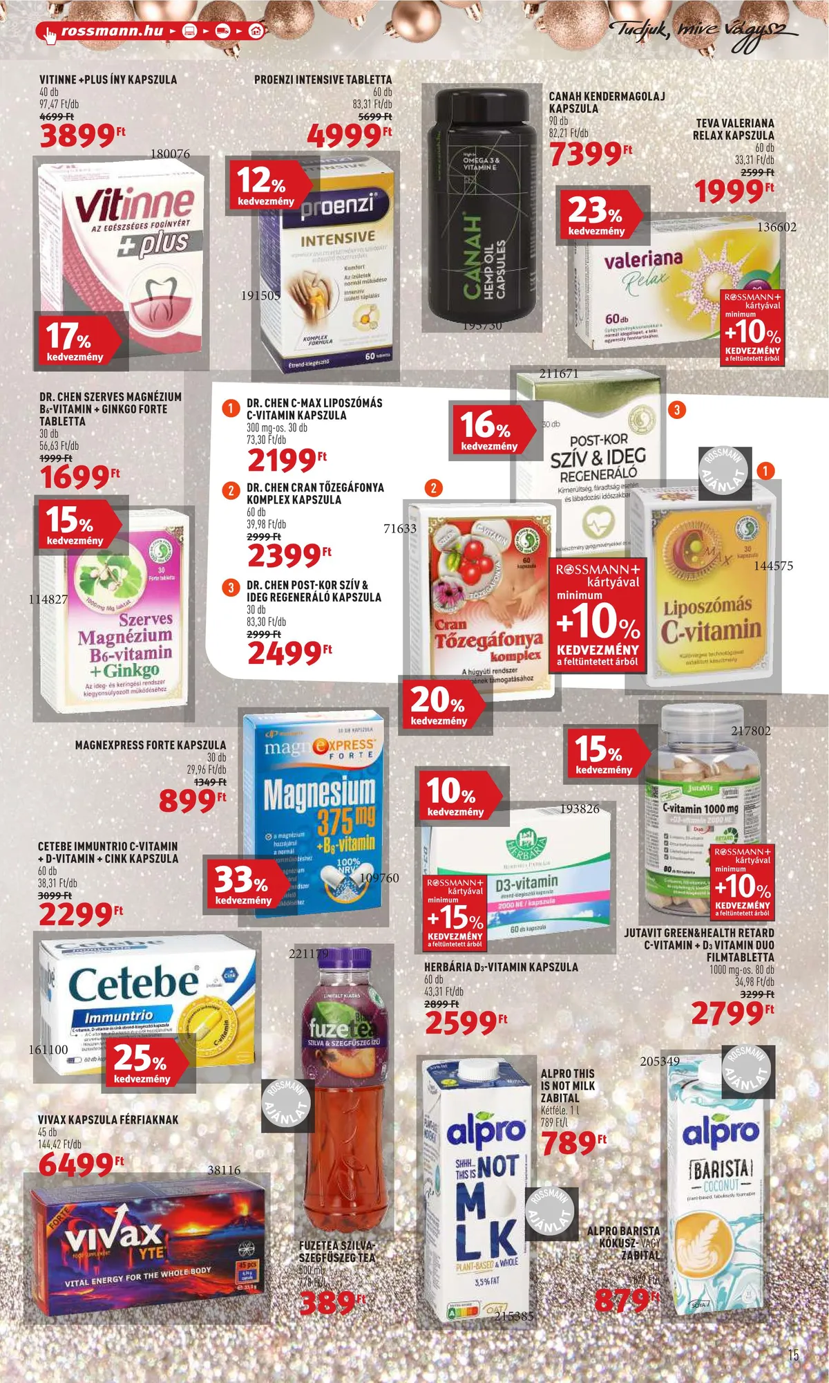 Rossmann akciós újság 11.28–12.02 – 15. oldal