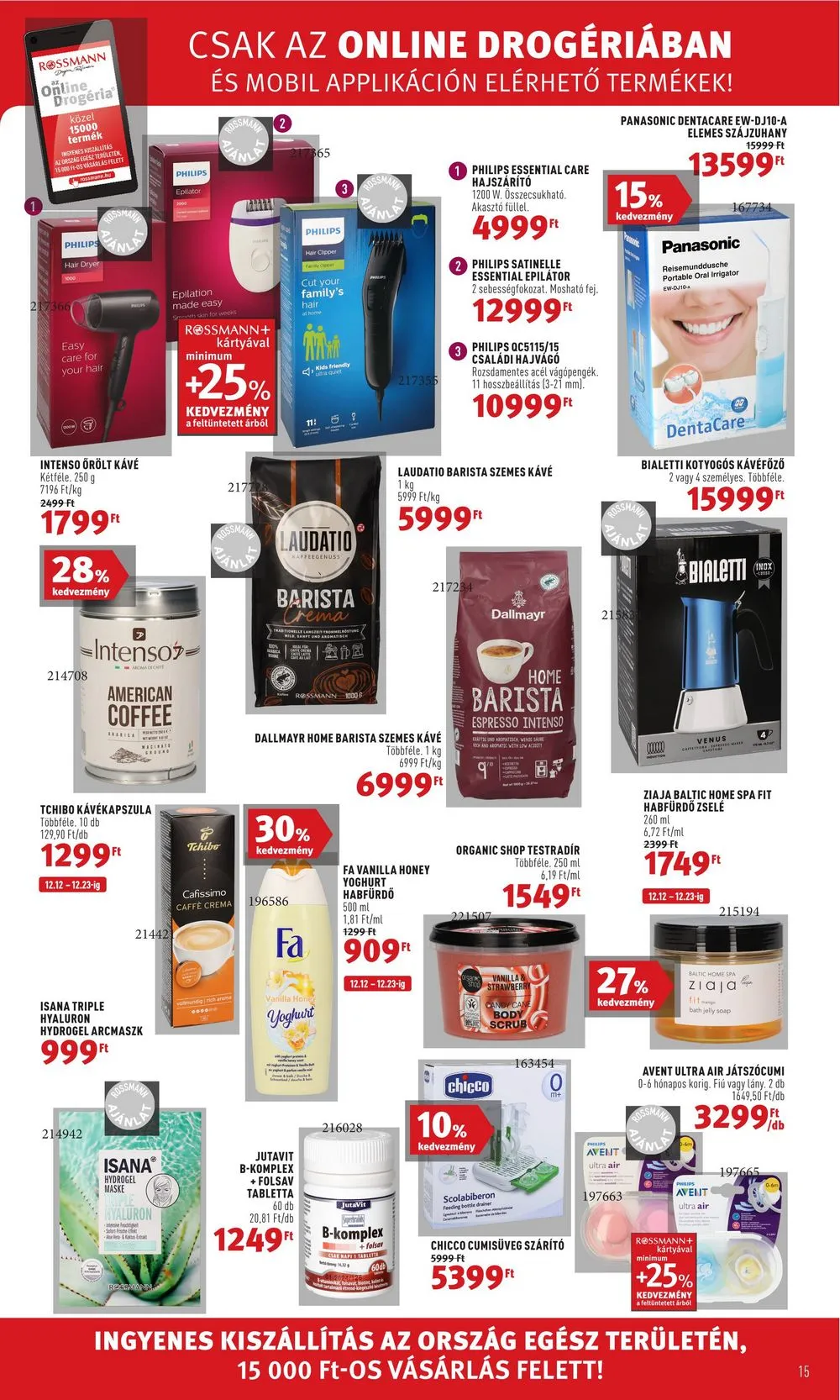 Rossmann akciós újság 12.19–12.23 – 15. oldal