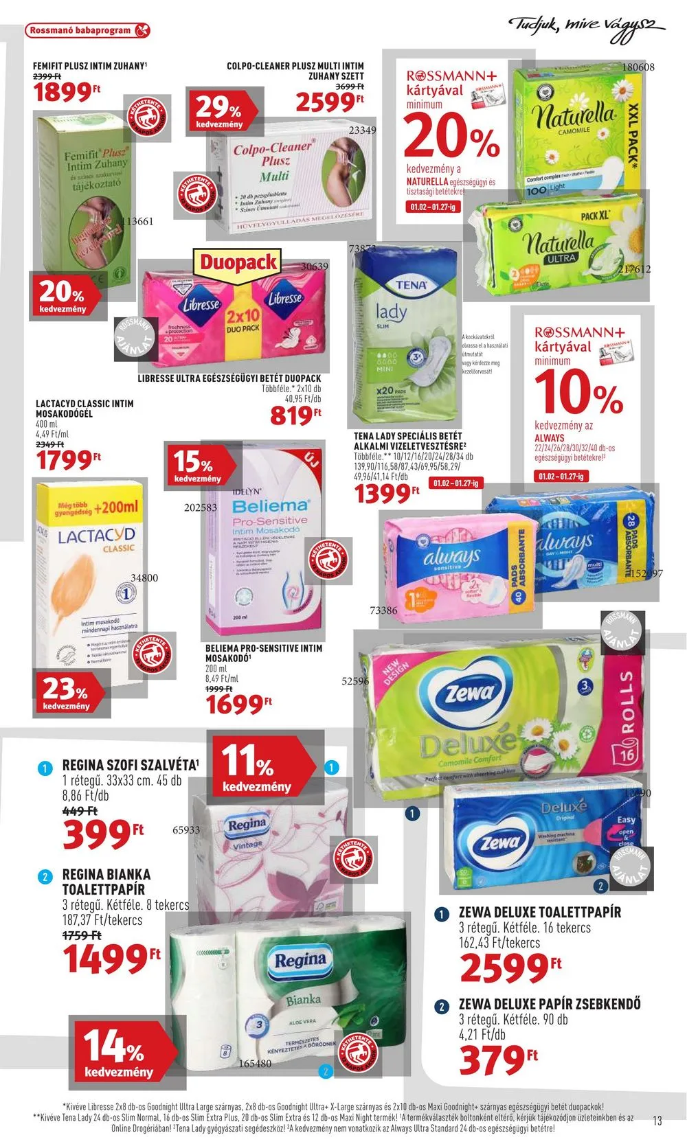 Rossmann akciós újság 01.02–01.13 – 13. oldal