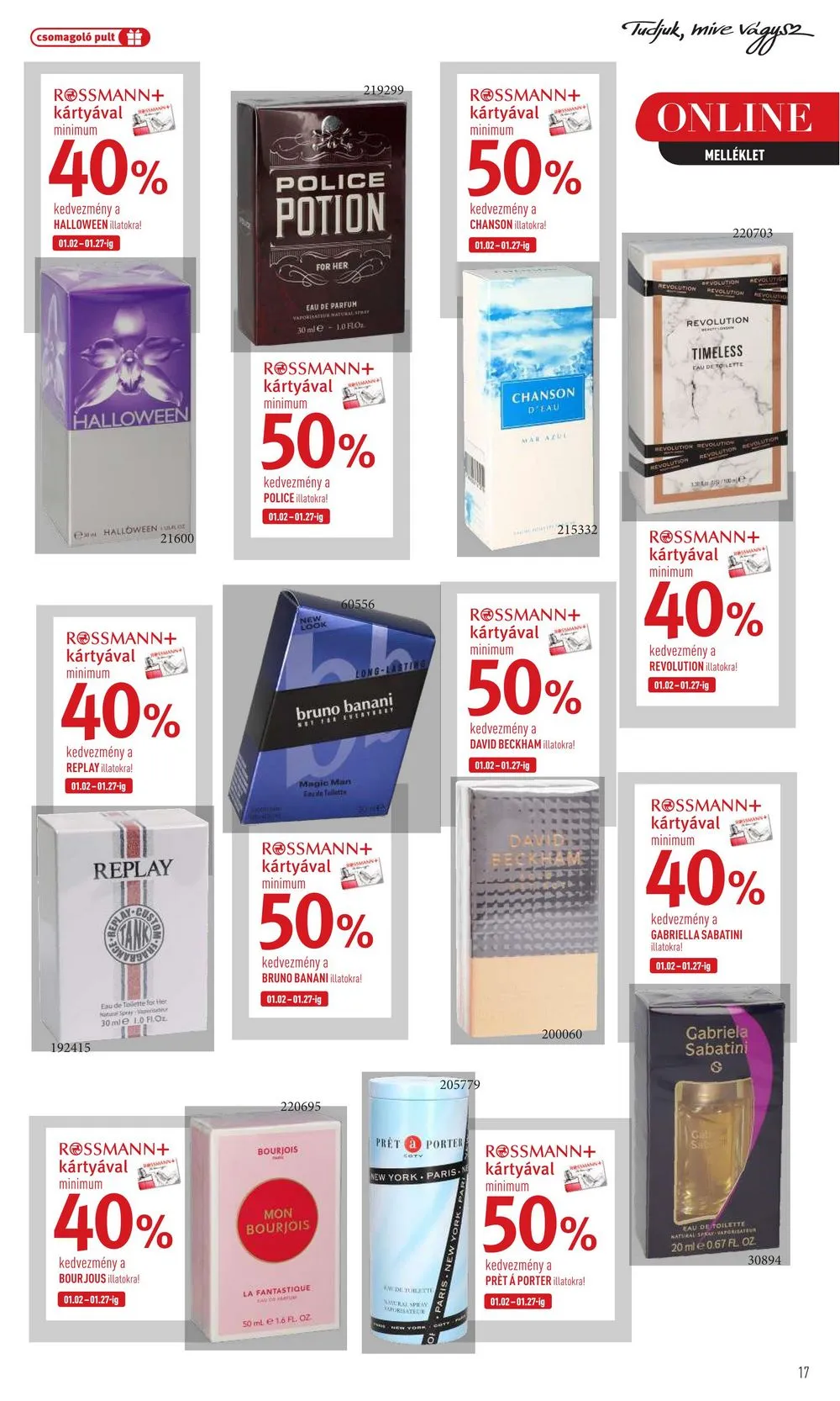 Rossmann akciós újság 01.02–01.13 – 17. oldal