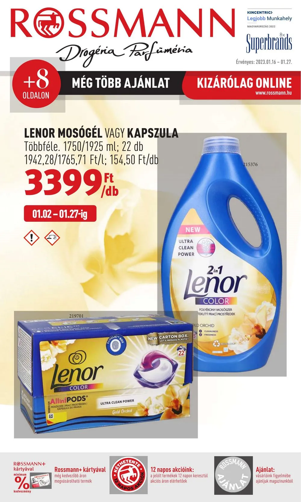 Rossmann akciós újság 01.16–01.27