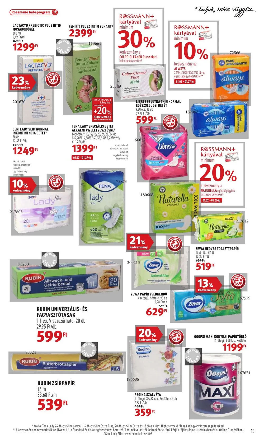 Rossmann akciós újság 01.16–01.27 – 13. oldal