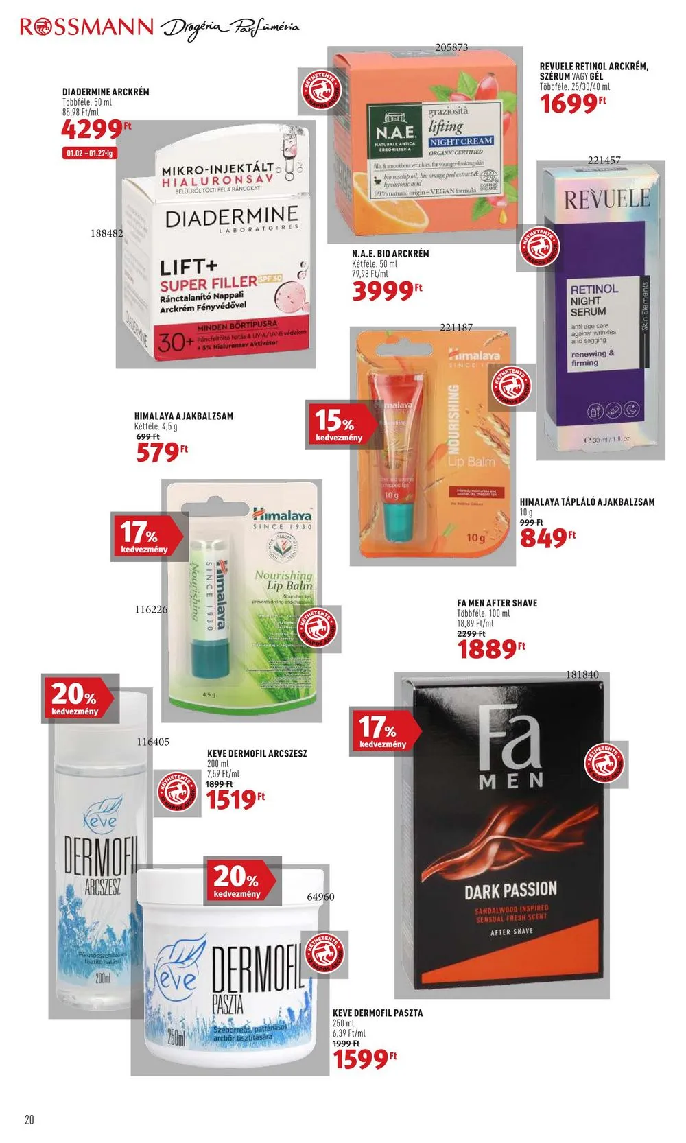 Rossmann akciós újság 01.16–01.27 – 20. oldal