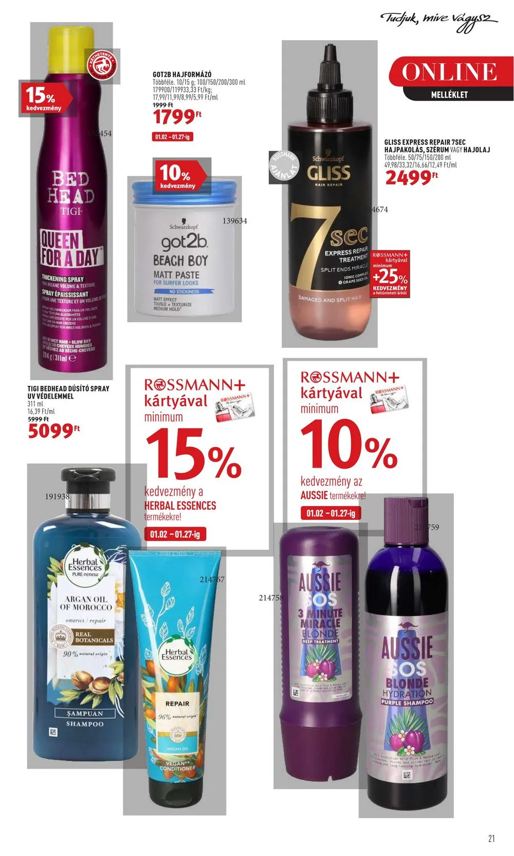 Rossmann akciós újság 01.16–01.27 – 21. oldal