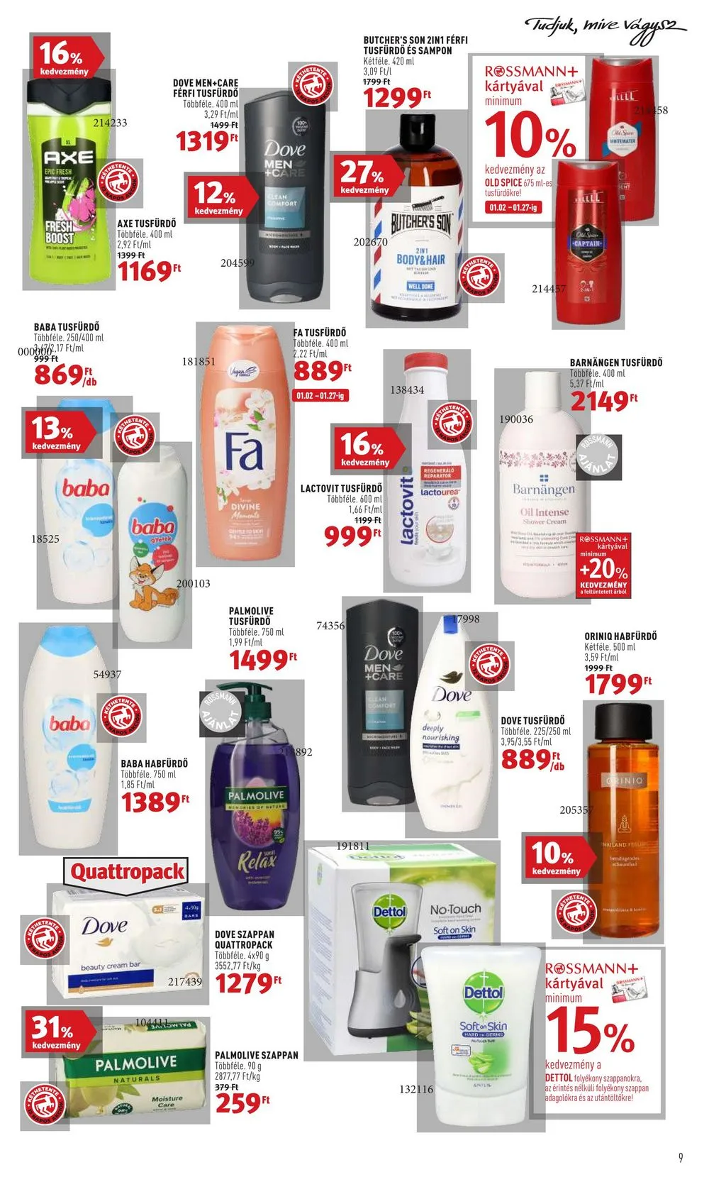 Rossmann akciós újság 01.16–01.27 – 9. oldal