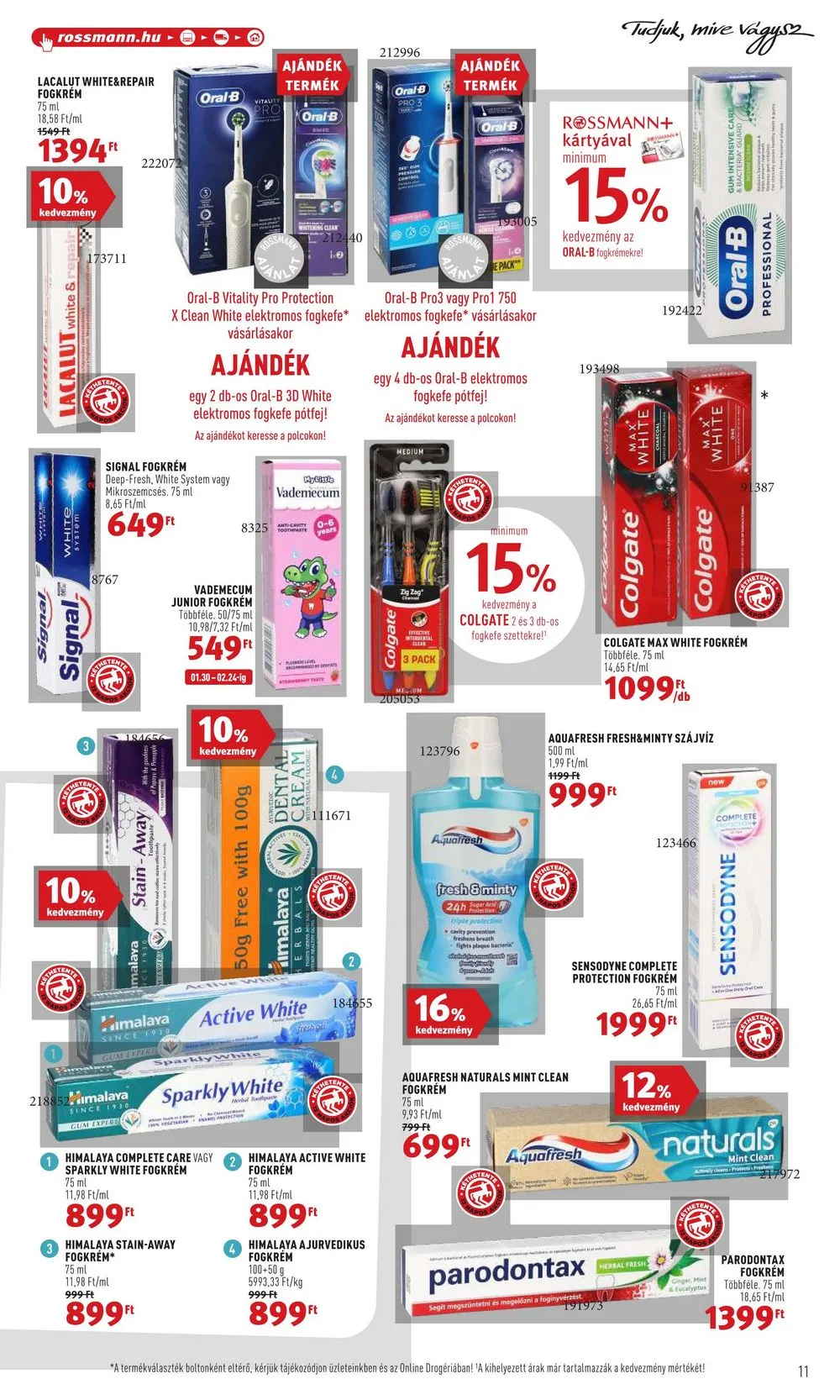 Rossmann akciós újság 01.30–02.10 – 11. oldal