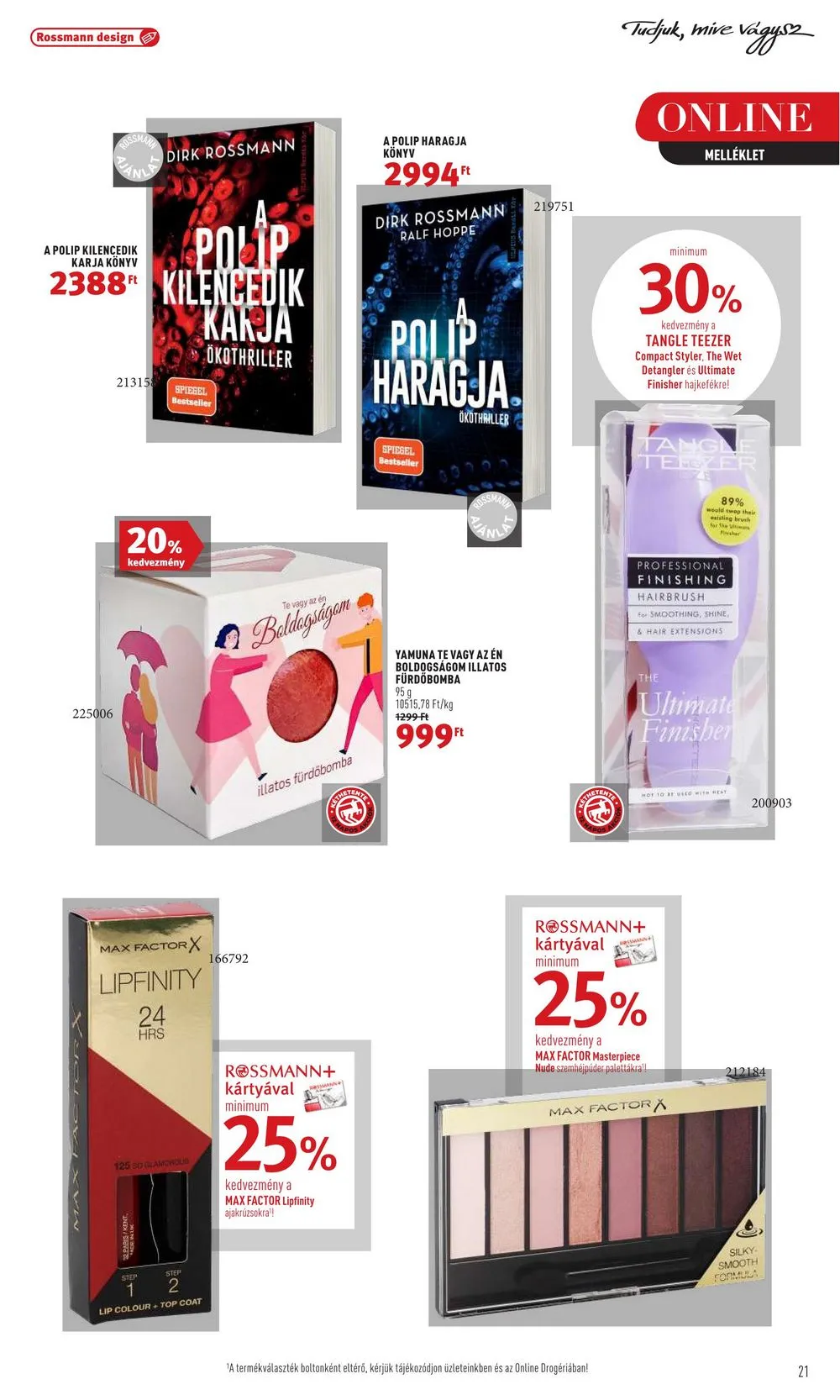 Rossmann akciós újság 01.30–02.10 – 21. oldal
