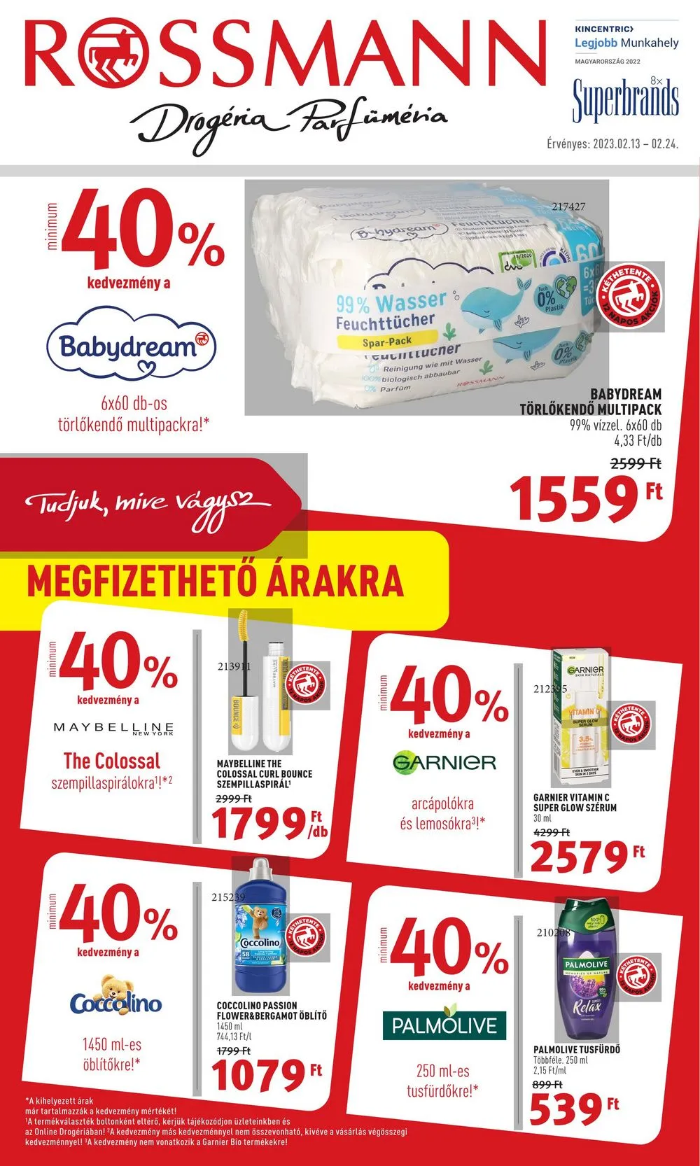 Rossmann akciós újság 02.13–02.24