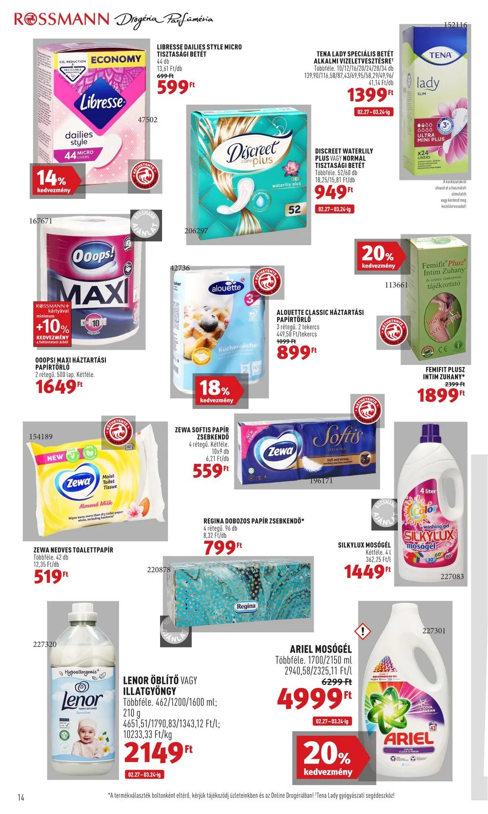 Rossmann akciós újság 02.27–03.10 – 14. oldal