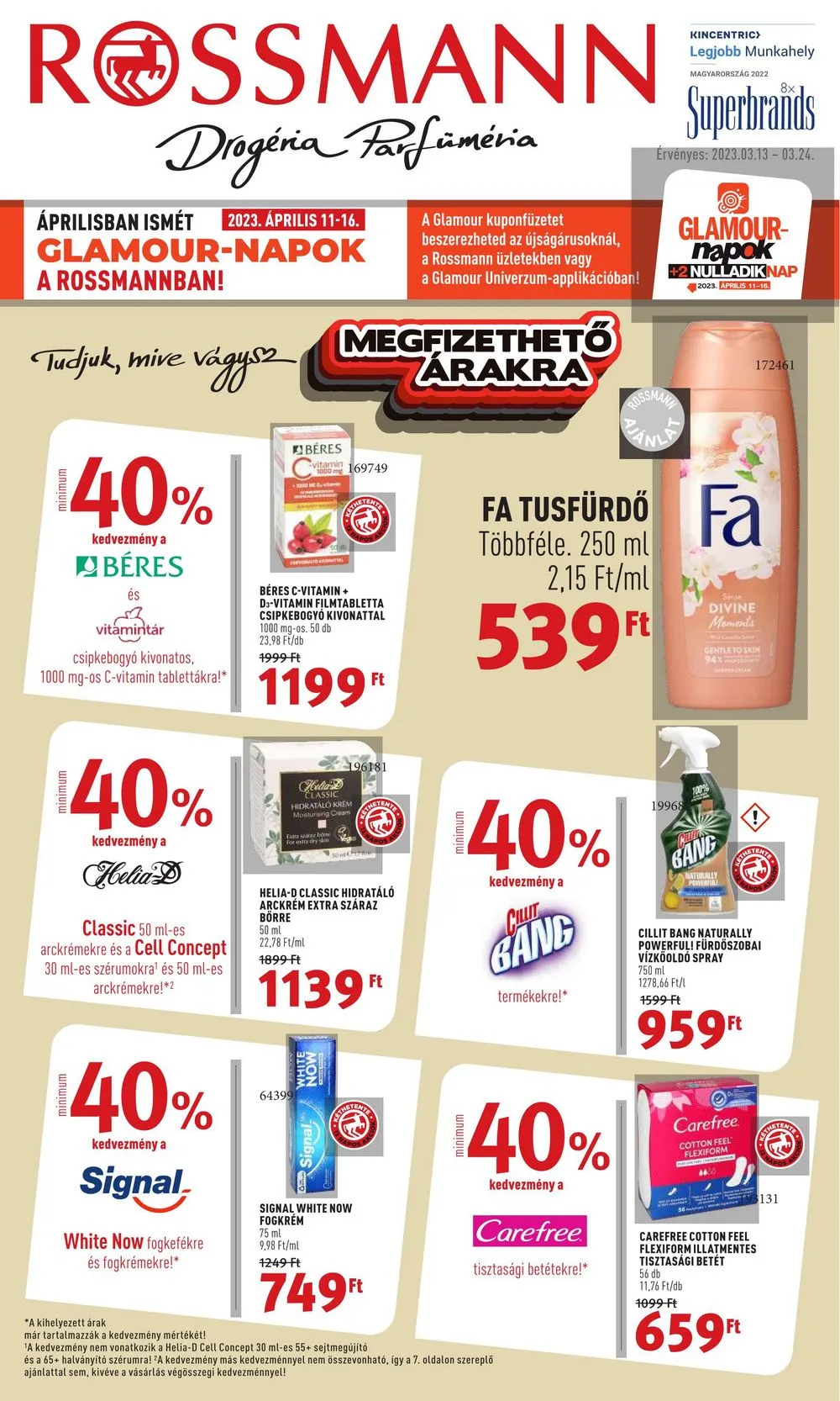 Rossmann akciós újság 03.13–03.24