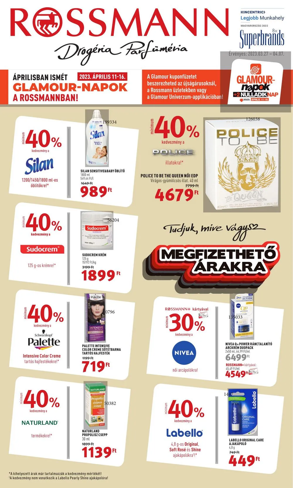 Rossmann akciós újság 03.27–04.07
