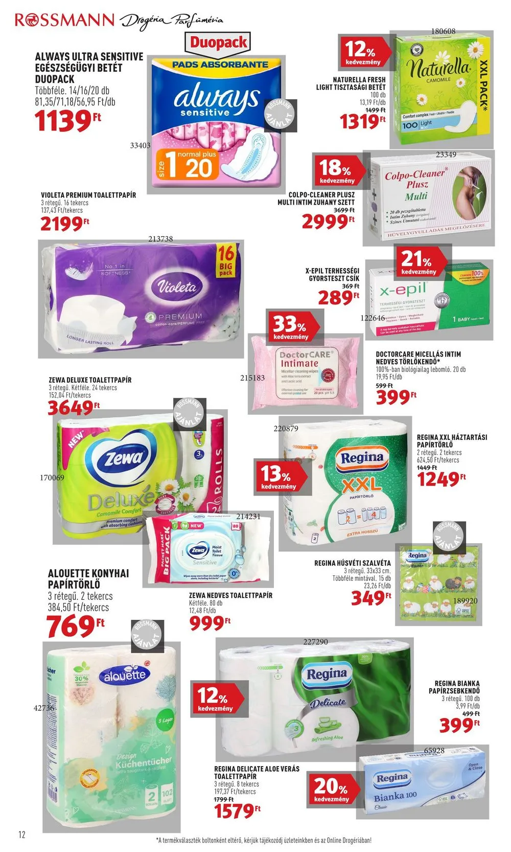 Rossmann akciós újság 03.27–04.07 – 12. oldal