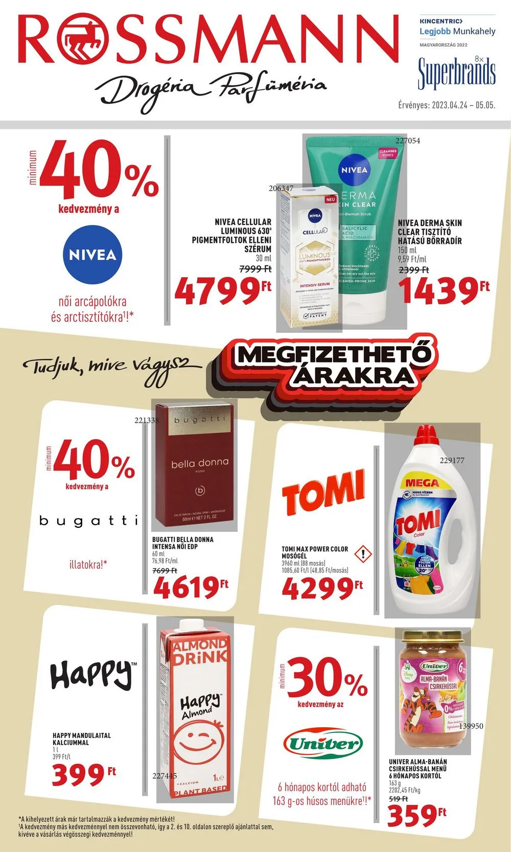 Rossmann akciós újság 04.24–05.05