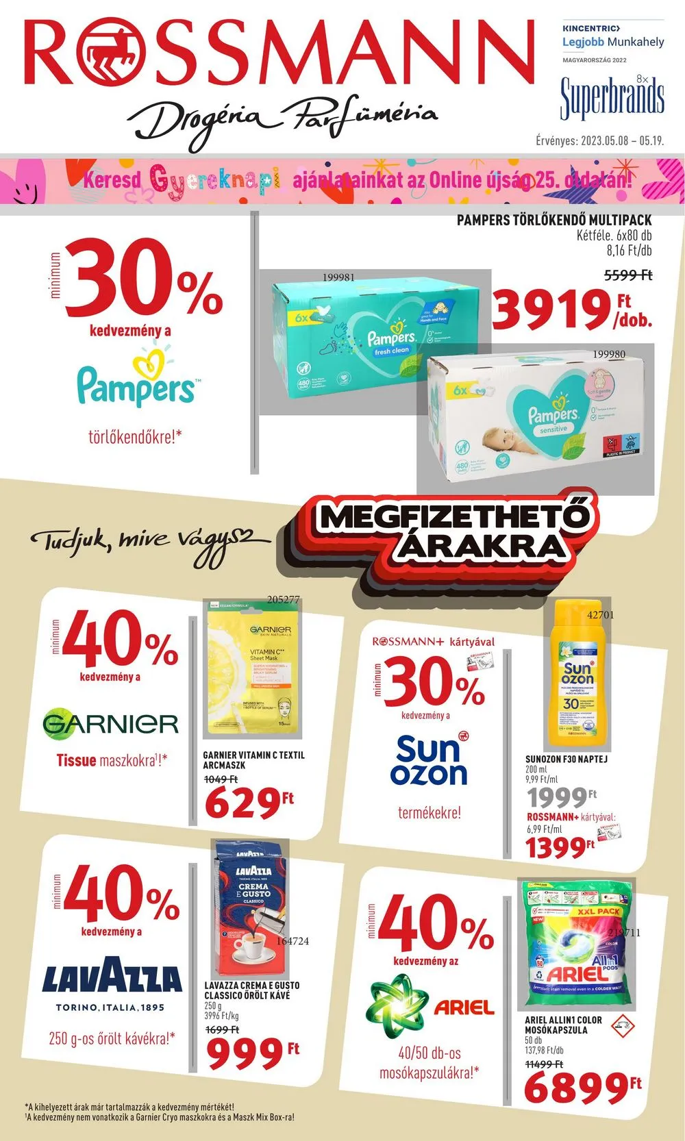 Rossmann akciós újság 05.08–05.19