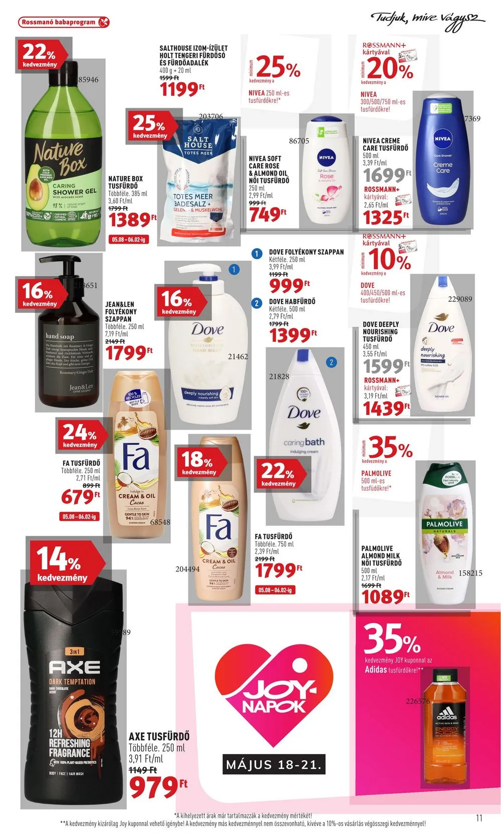 Rossmann akciós újság 05.08–05.19 – 11. oldal