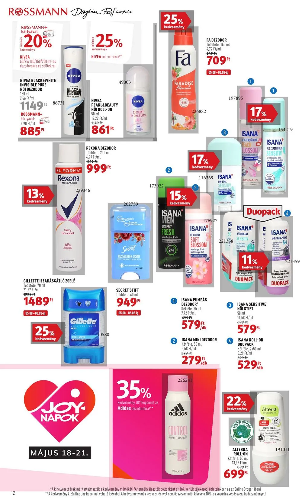 Rossmann akciós újság 05.08–05.19 – 12. oldal