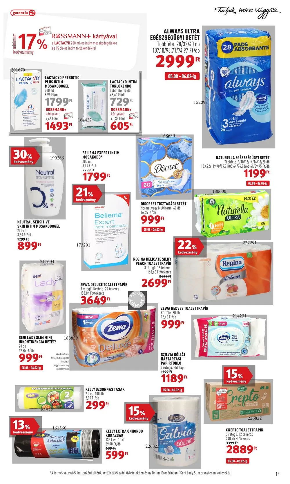 Rossmann akciós újság 05.08–05.19 – 15. oldal