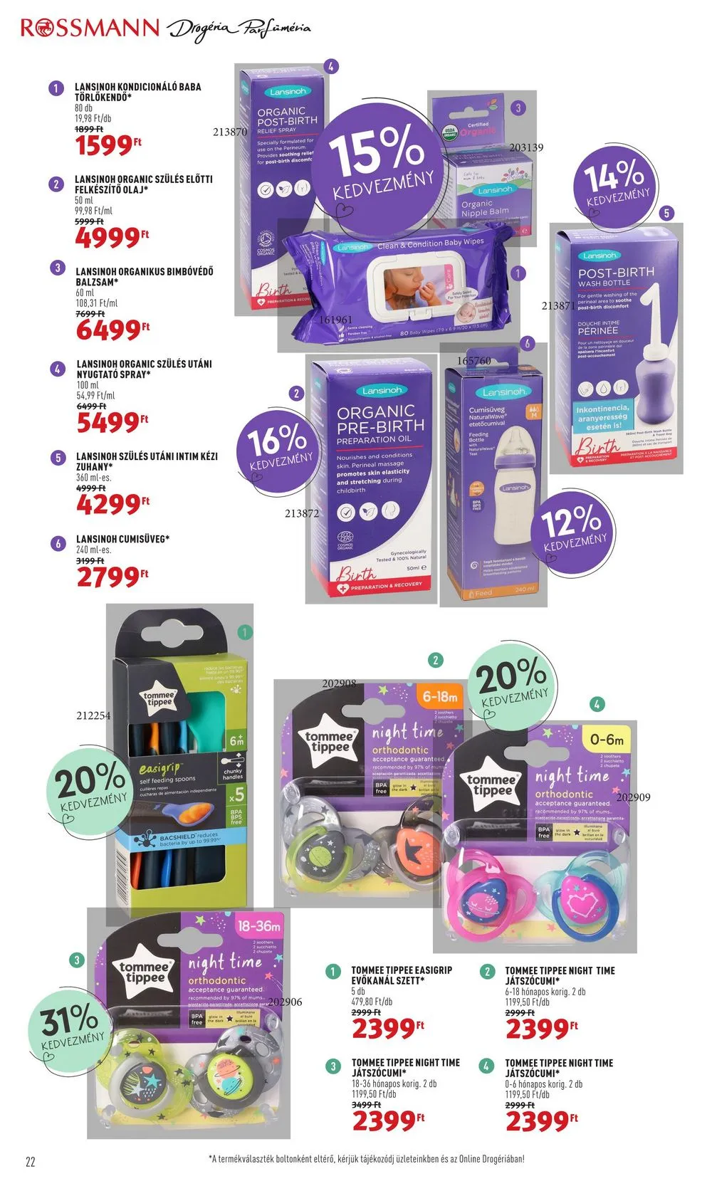 Rossmann akciós újság 05.08–05.19 – 22. oldal