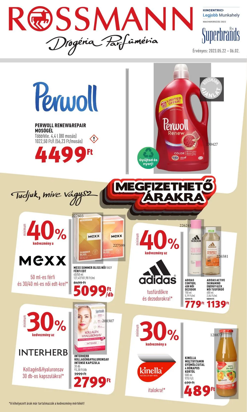 Rossmann akciós újság 05.22–06.02