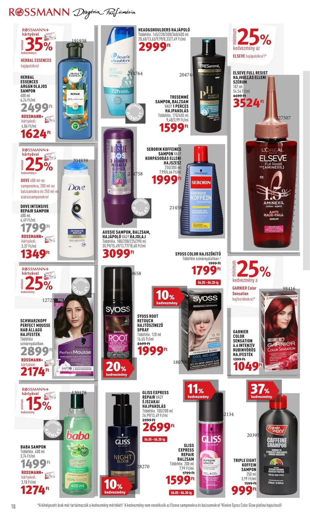 Rossmann akciós újság 06.19–06.30 – 10. oldal
