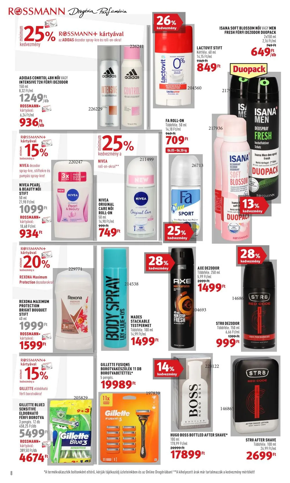 Rossmann akciós újság 06.19–06.30 – 8. oldal
