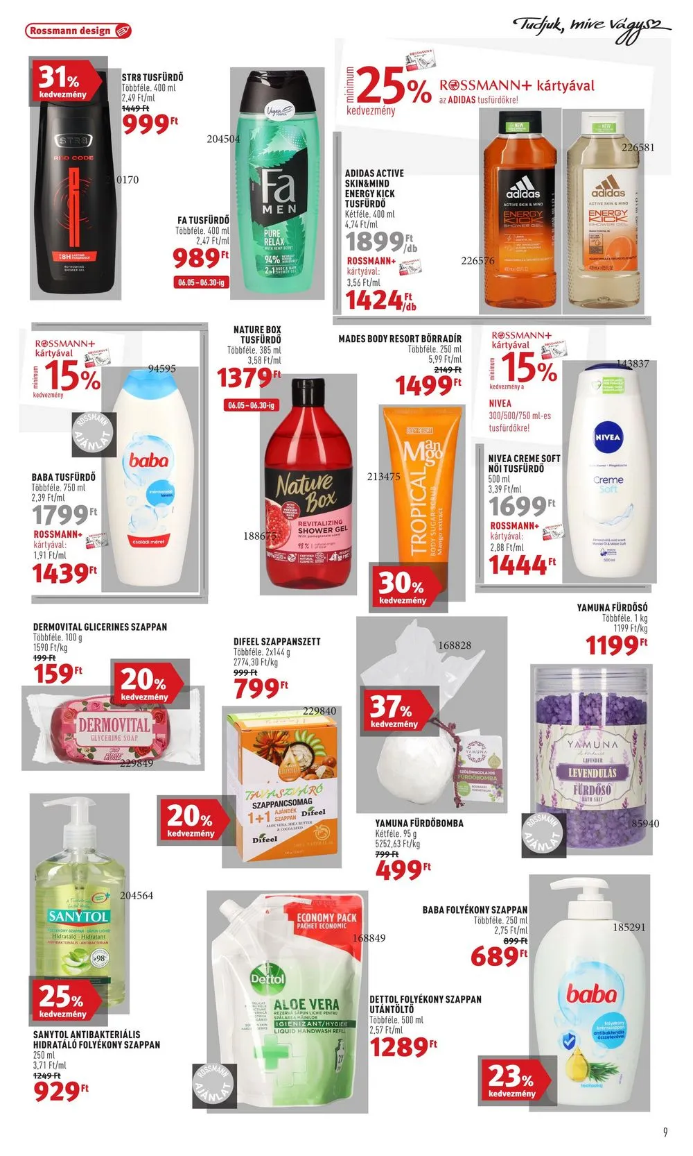 Rossmann akciós újság 06.19–06.30 – 9. oldal