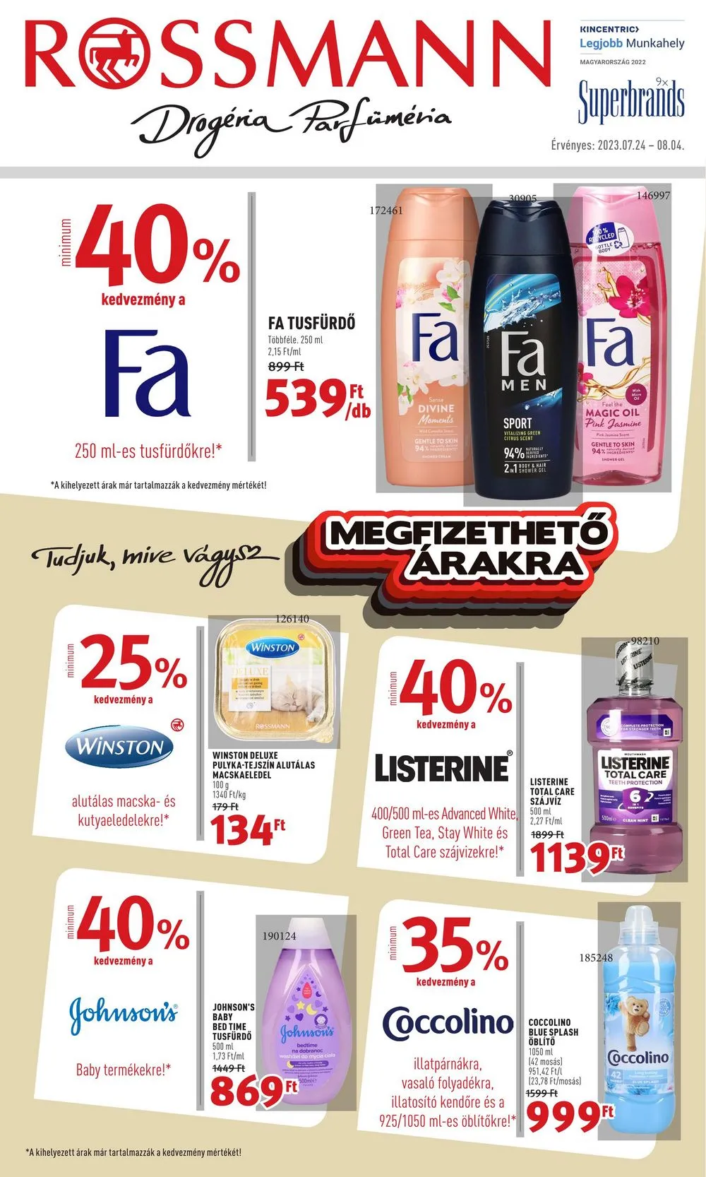 Rossmann akciós újság 07.24–08.04