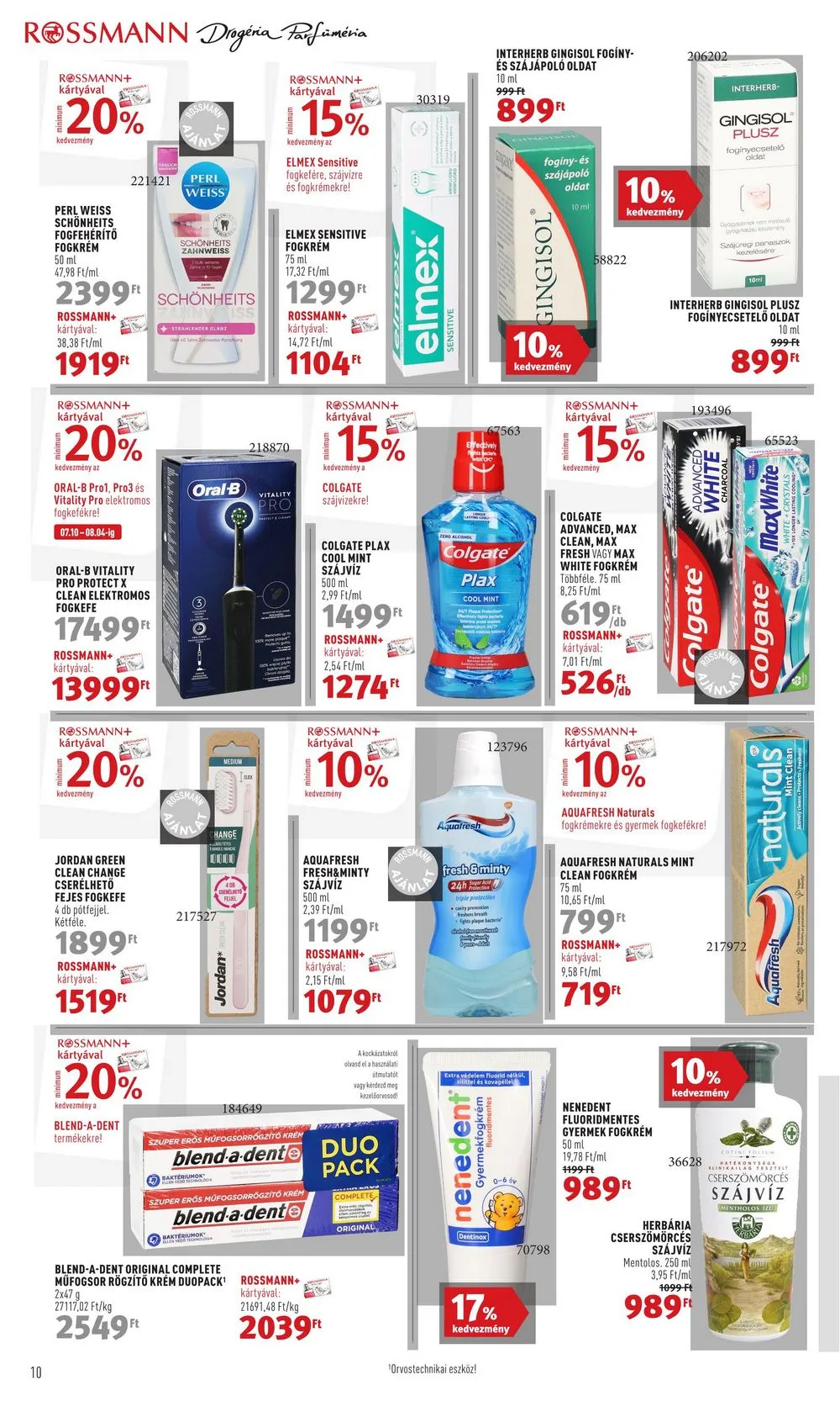 Rossmann akciós újság 07.24–08.04 – 10. oldal