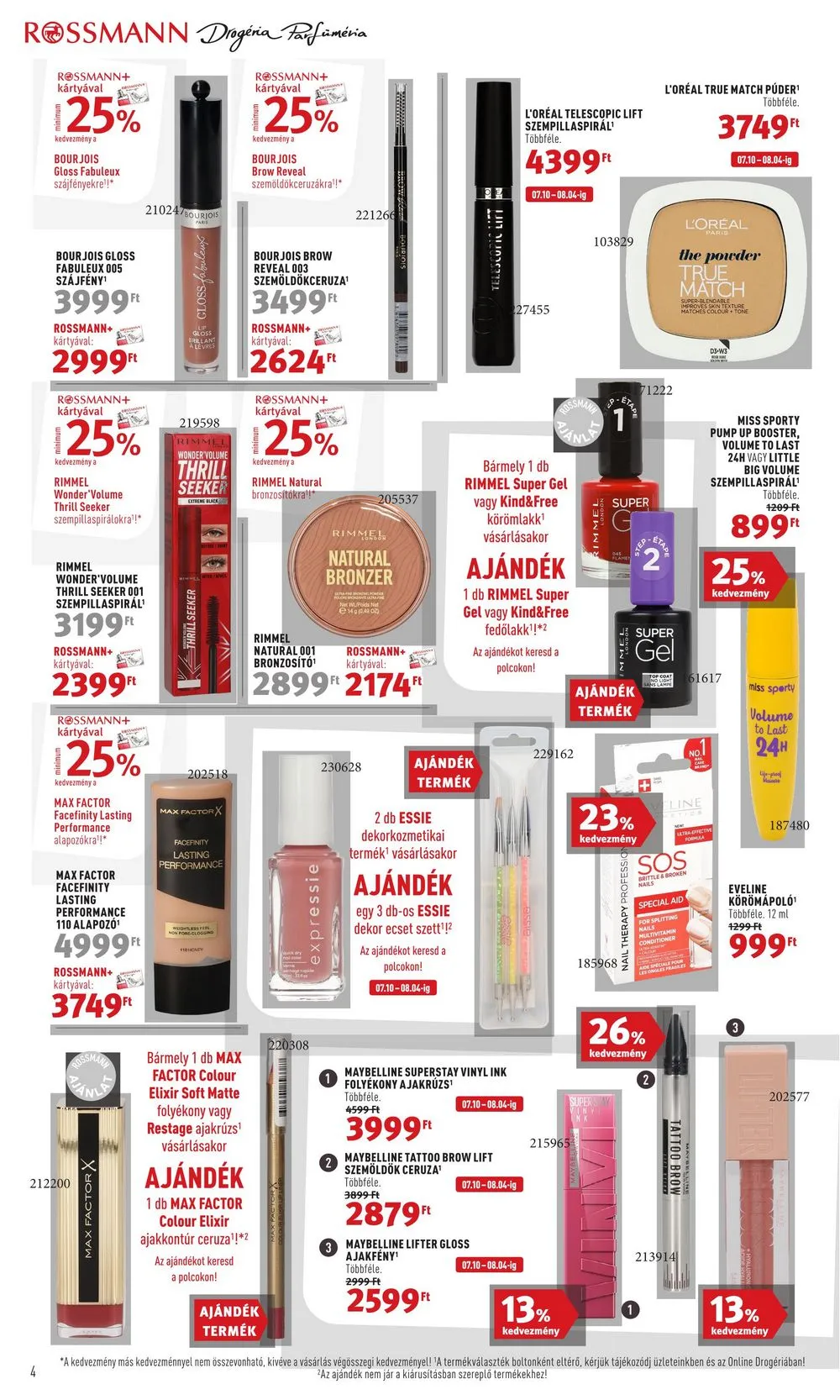 Rossmann akciós újság 07.24–08.04 – 4. oldal
