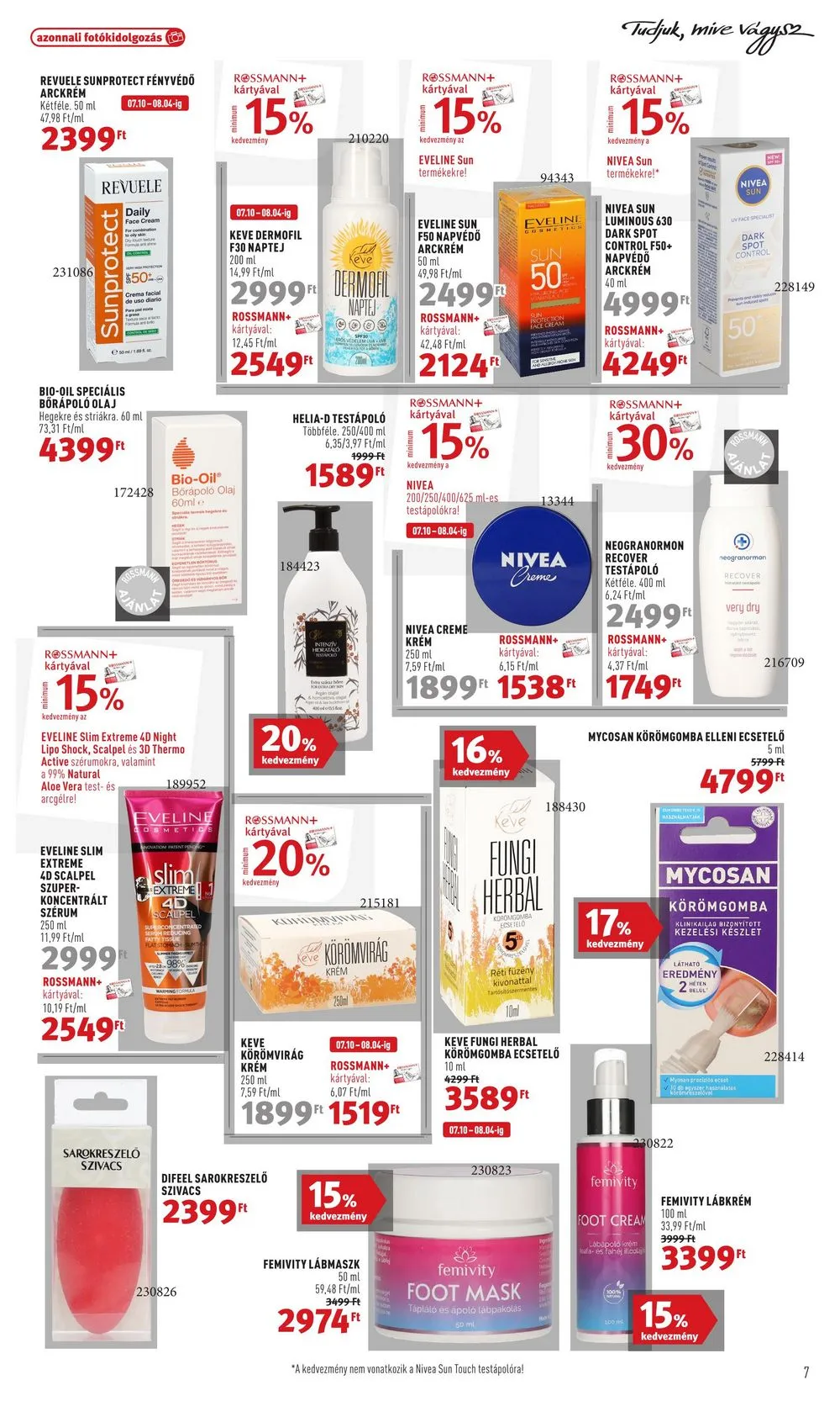Rossmann akciós újság 07.24–08.04 – 7. oldal