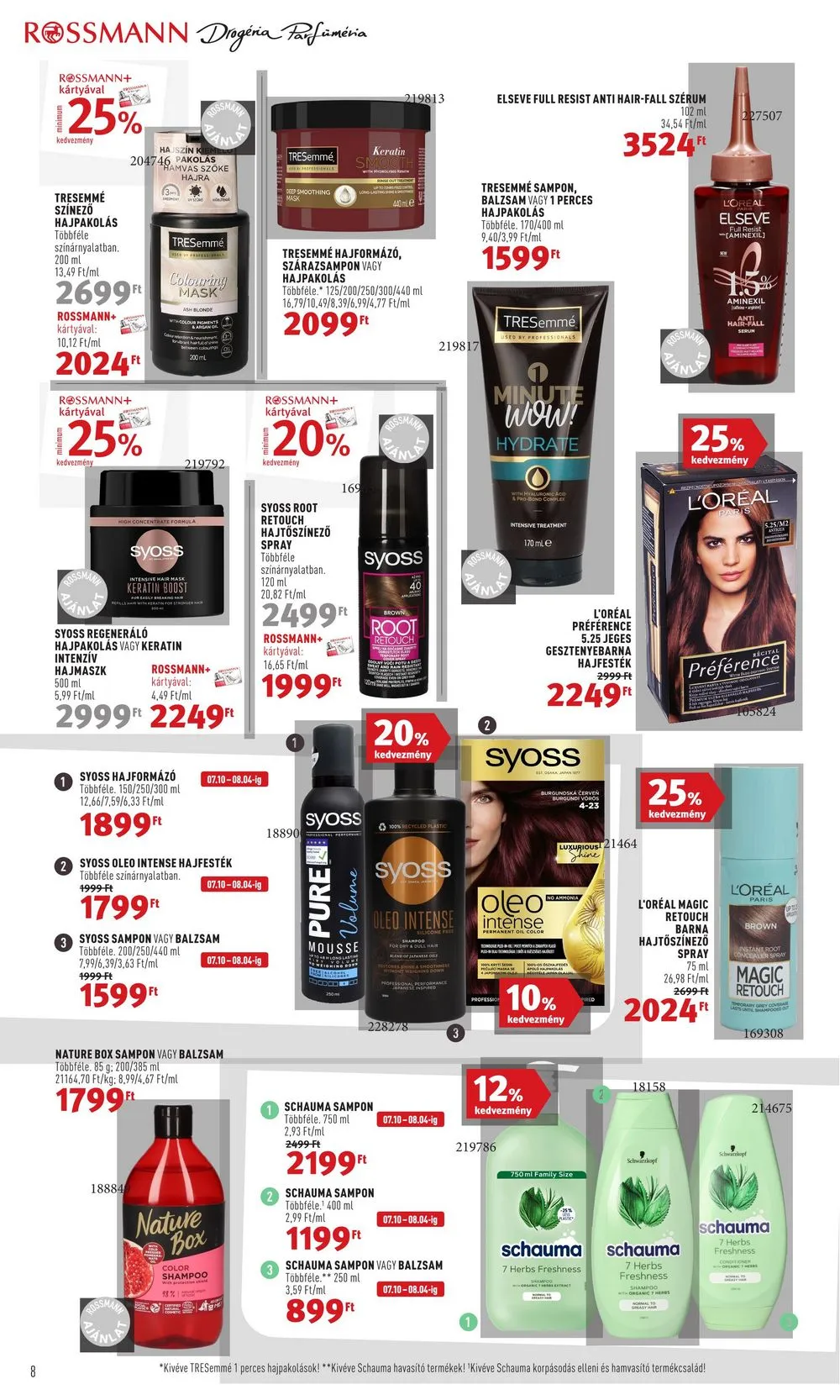 Rossmann akciós újság 07.24–08.04 – 8. oldal