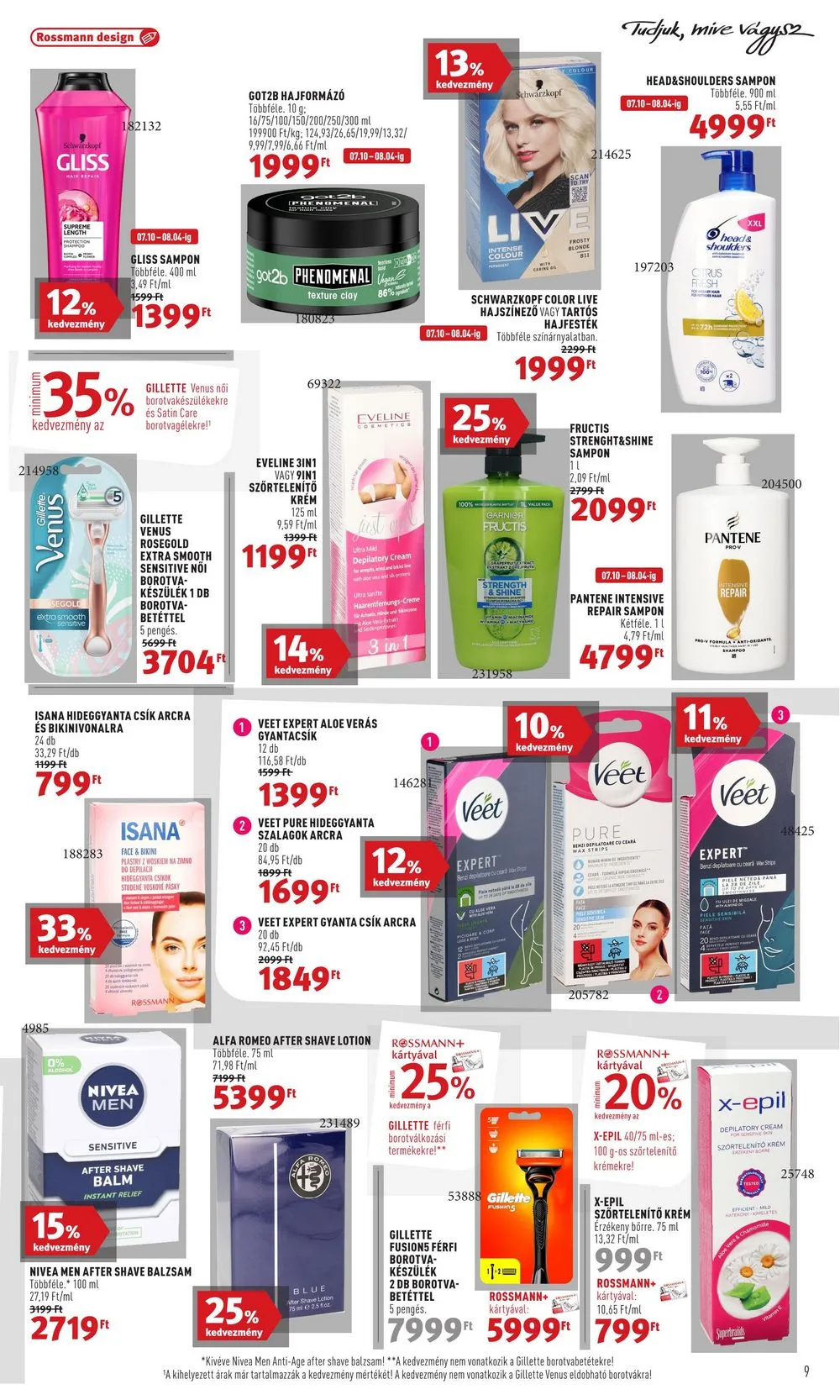 Rossmann akciós újság 07.24–08.04 – 9. oldal