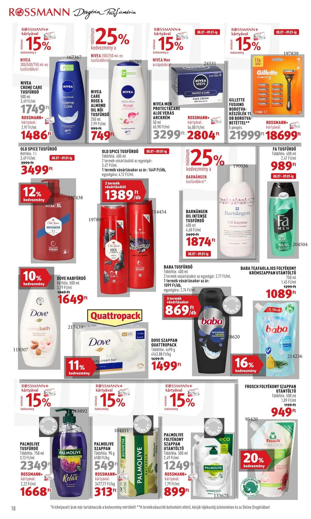 Rossmann akciós újság 08.07–08.18 – 10. oldal