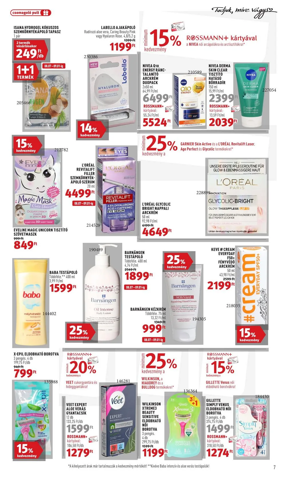 Rossmann akciós újság 08.07–08.18 – 7. oldal