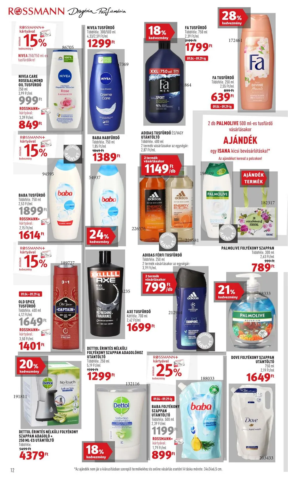 Rossmann akciós újság 09.04–09.15 – 12. oldal