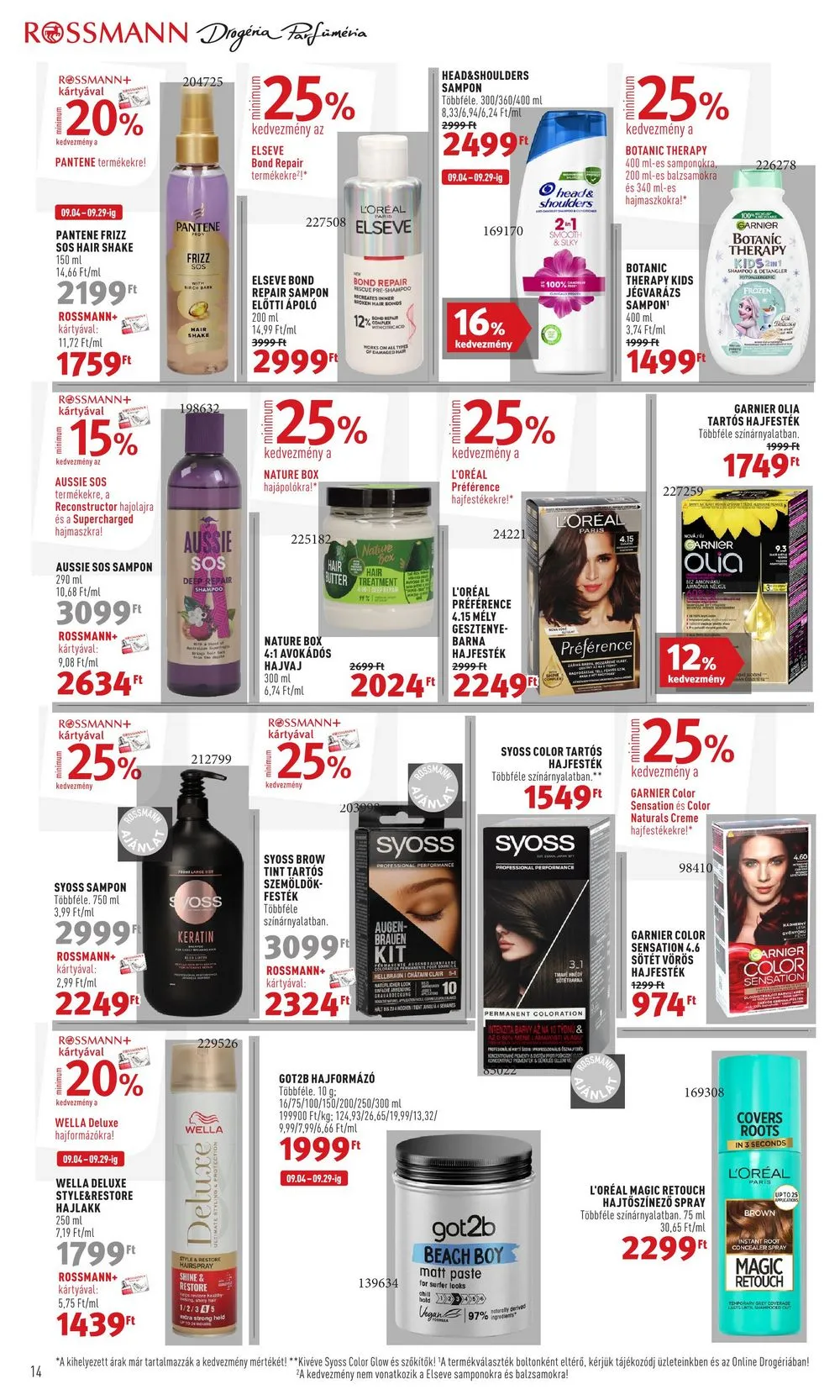 Rossmann akciós újság 09.04–09.15 – 14. oldal