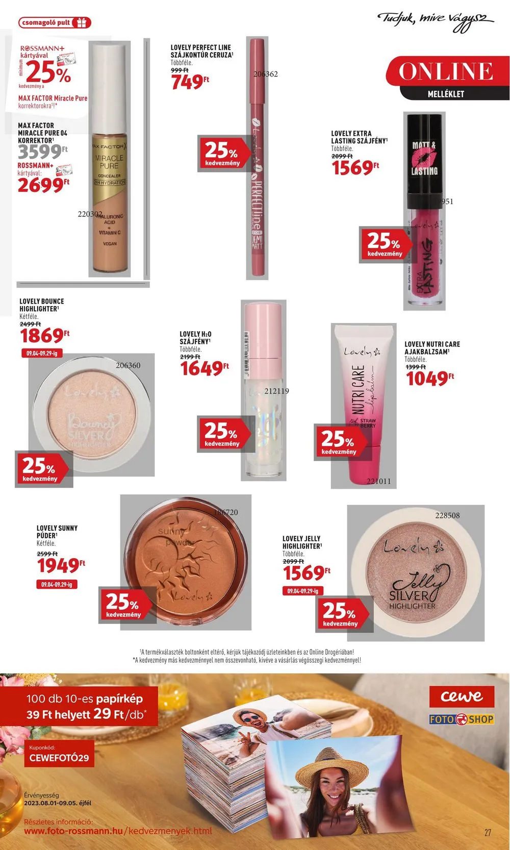 Rossmann akciós újság 09.04–09.15 – 29. oldal