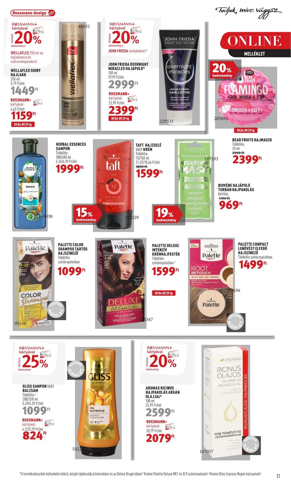 Rossmann akciós újság 09.04–09.15 – 33. oldal