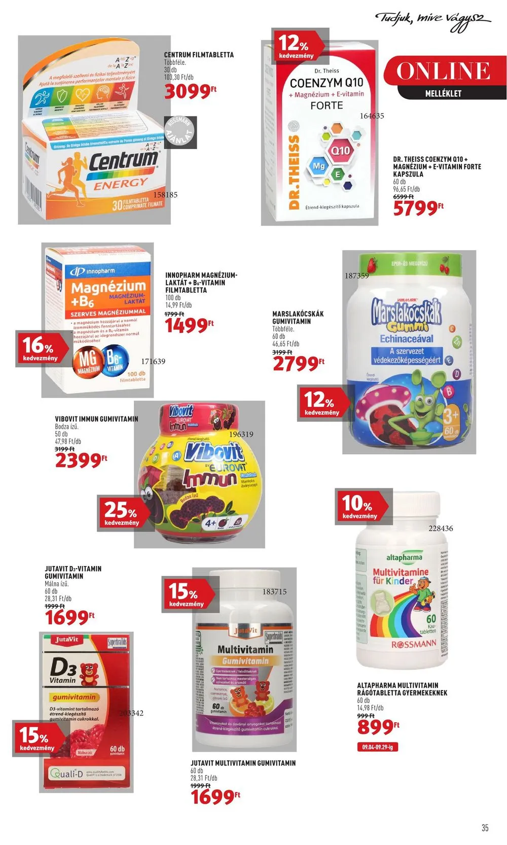 Rossmann akciós újság 09.04–09.15 – 37. oldal