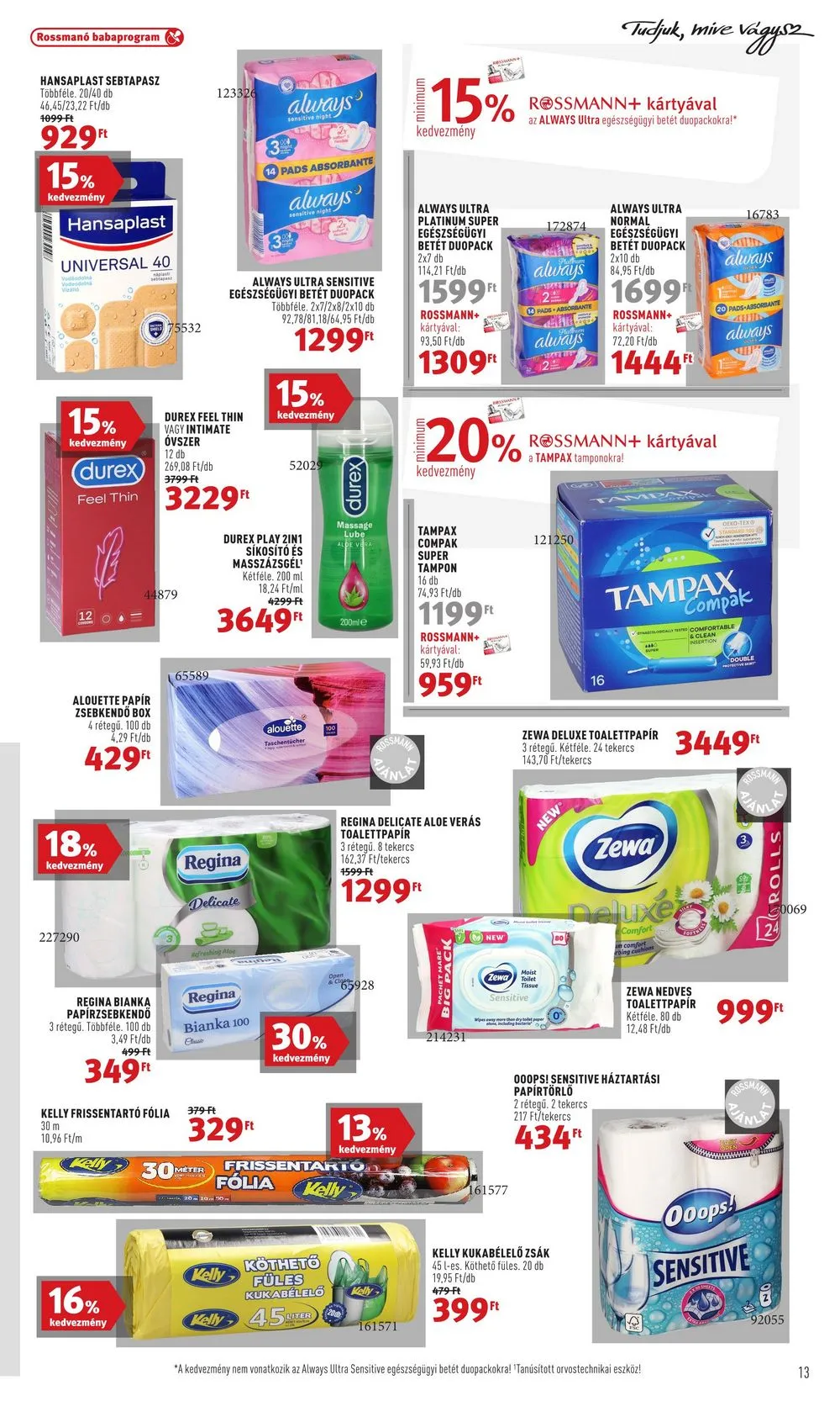 Rossmann akciós újság 09.18–09.29 – 13. oldal