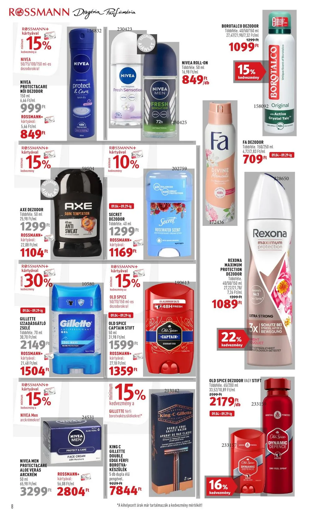 Rossmann akciós újság 09.18–09.29 – 8. oldal