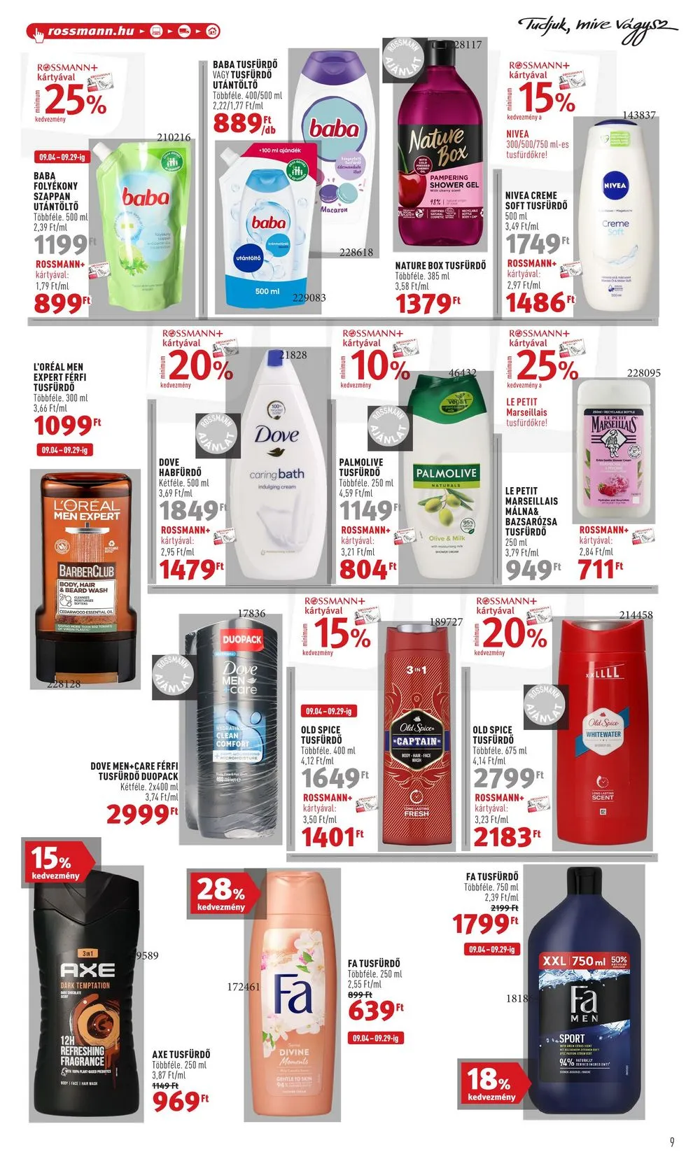 Rossmann akciós újság 09.18–09.29 – 9. oldal